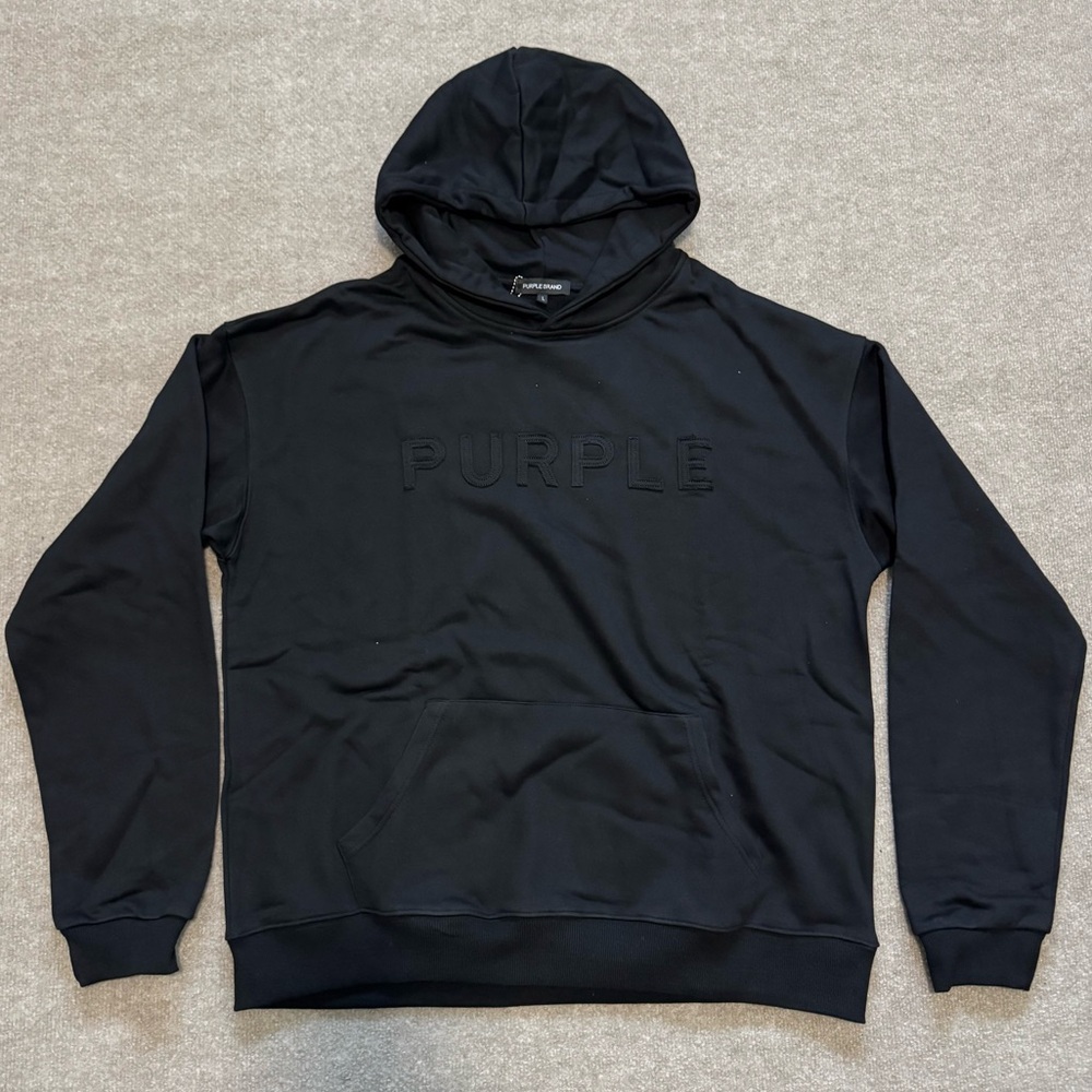 Purple Brand Cutout Wordmark Black Size L